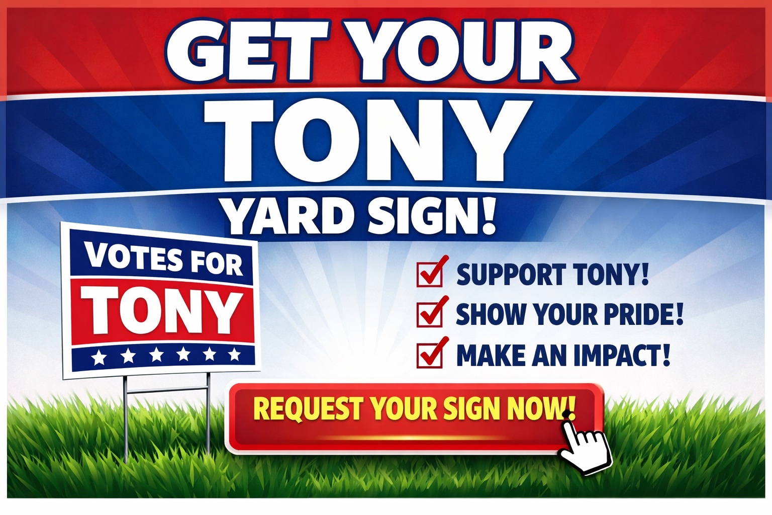 request a yard sign to support voting for tony amaral jr for palm coast city council